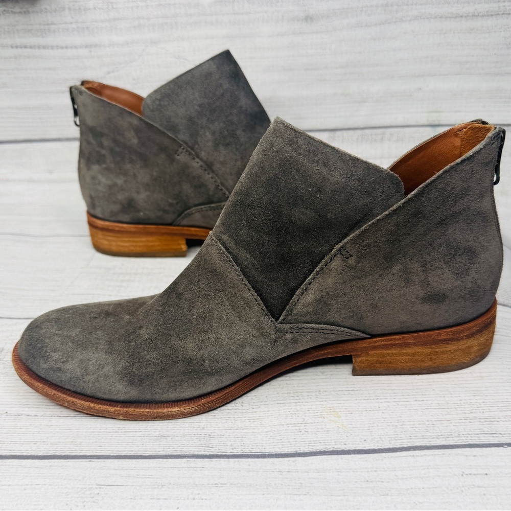 Kork-Ease Ryder Gray Suede Zip Back Ankle Boots Size 6.5 - Picture 2 of 7
